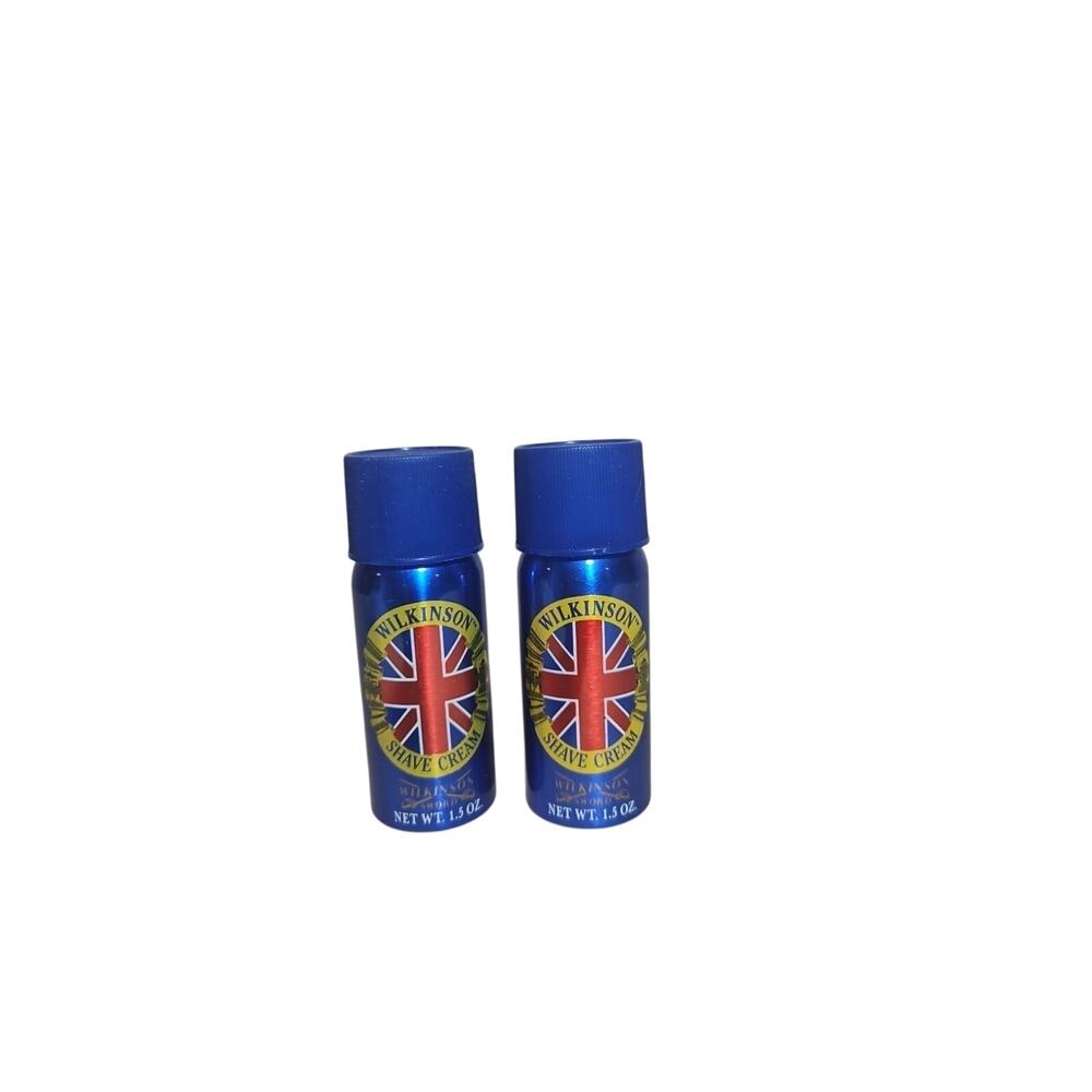 NEW UNUSED Wilkinson Sword Shave Cream 1.5 oz Travel Metal Discontinued Lot Of 2